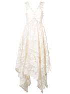 Zimmermann Asymmetric Hem V-neck Dress - White