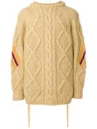 Facetasm Oversized Knitted Jumper - Yellow & Orange