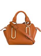 See By Chloé Small Paige Tote, Women's, Brown, Calf Leather/cotton