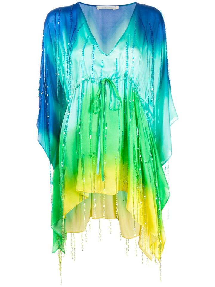 Amen Gradient-effect Blouse - Blue