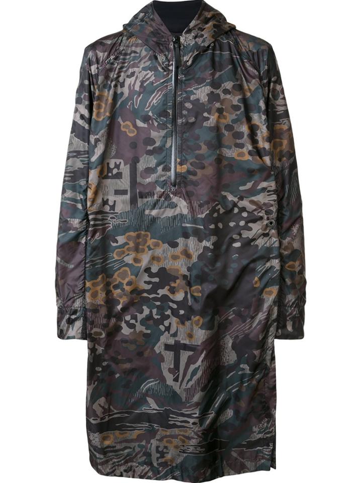 11 By Boris Bidjan Saberi Camouflage Pullover Raincoat - Green