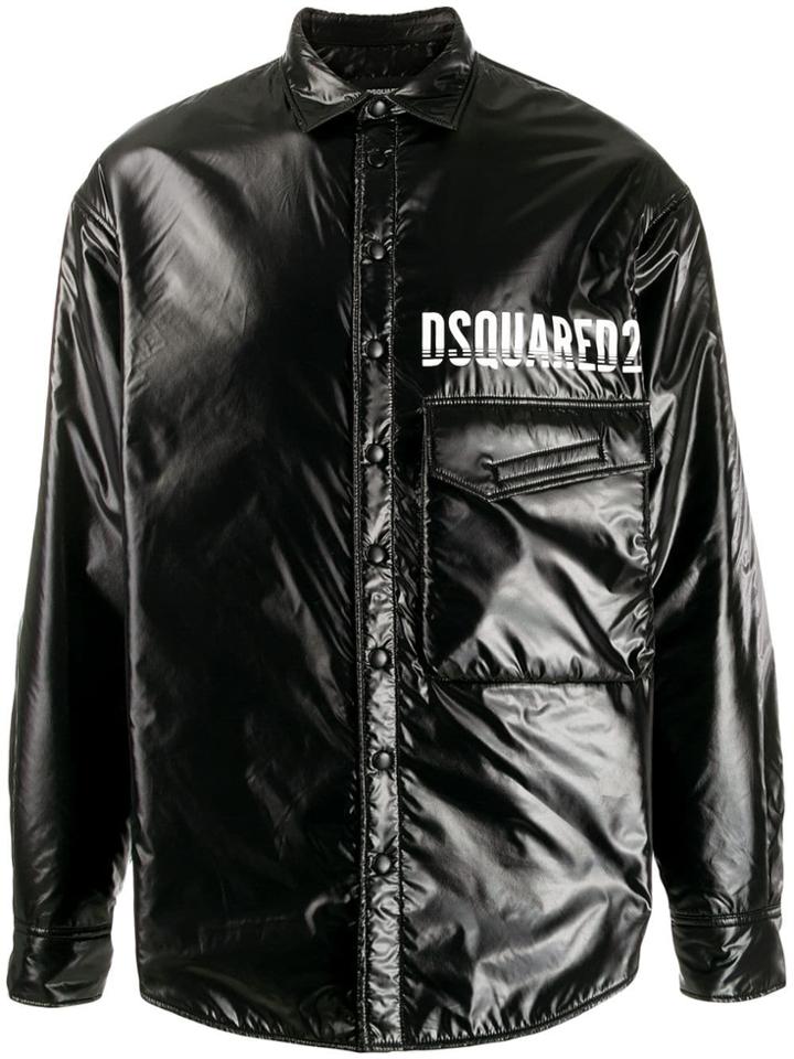 Dsquared2 Contrast Logo Padded Jacket - Black