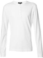 Paige Half Button T-shirt, Men's, Size: Large, White, Cotton