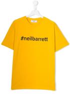 Neil Barrett Kids Teen Hashtag Print T-shirt - Yellow