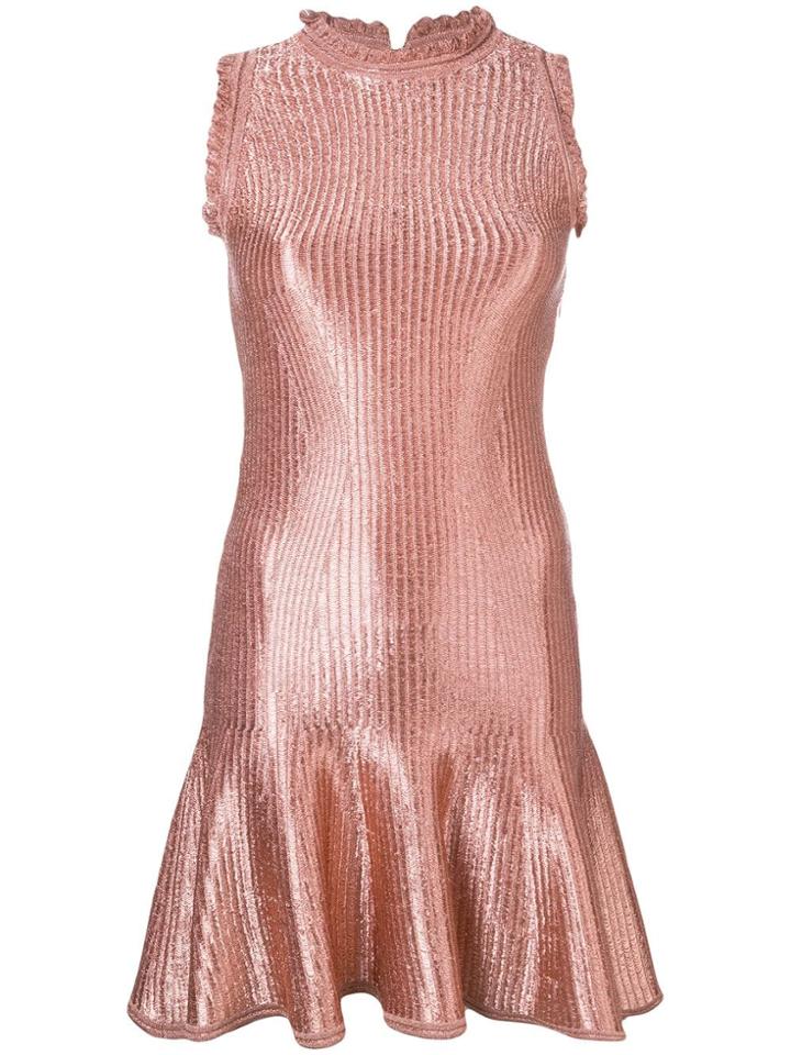 Alexander Mcqueen Flared Mini Dress - Pink
