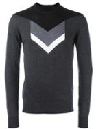 Les Hommes Arrow Intarsia Sweater, Men's, Size: Small, Grey, Merino