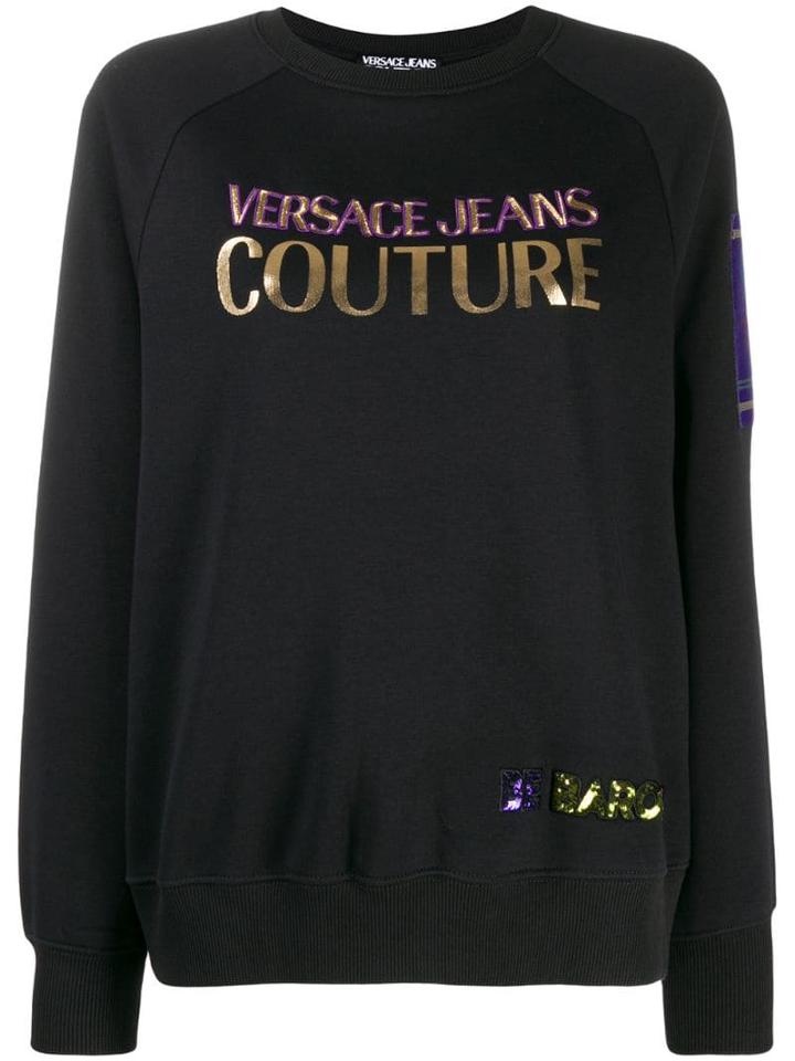 Versace Jeans Couture Logo Print Sweatshirt - Black