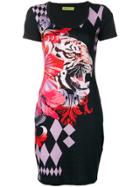 Versace Jeans Colour-block Fitted Dress - Black