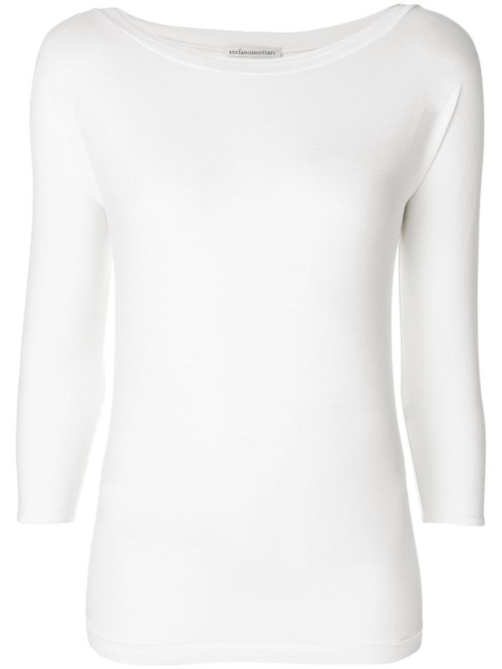 Stefano Mortari Classic Fitted Sweater - White