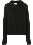 Ma'ry'ya Long-sleeve Hooded Sweater - Black