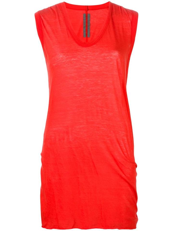 Rick Owens Scoop Neck T-shirt, Women's, Size: 38, Red, Cotton