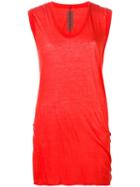 Rick Owens Scoop Neck T-shirt, Women's, Size: 38, Red, Cotton