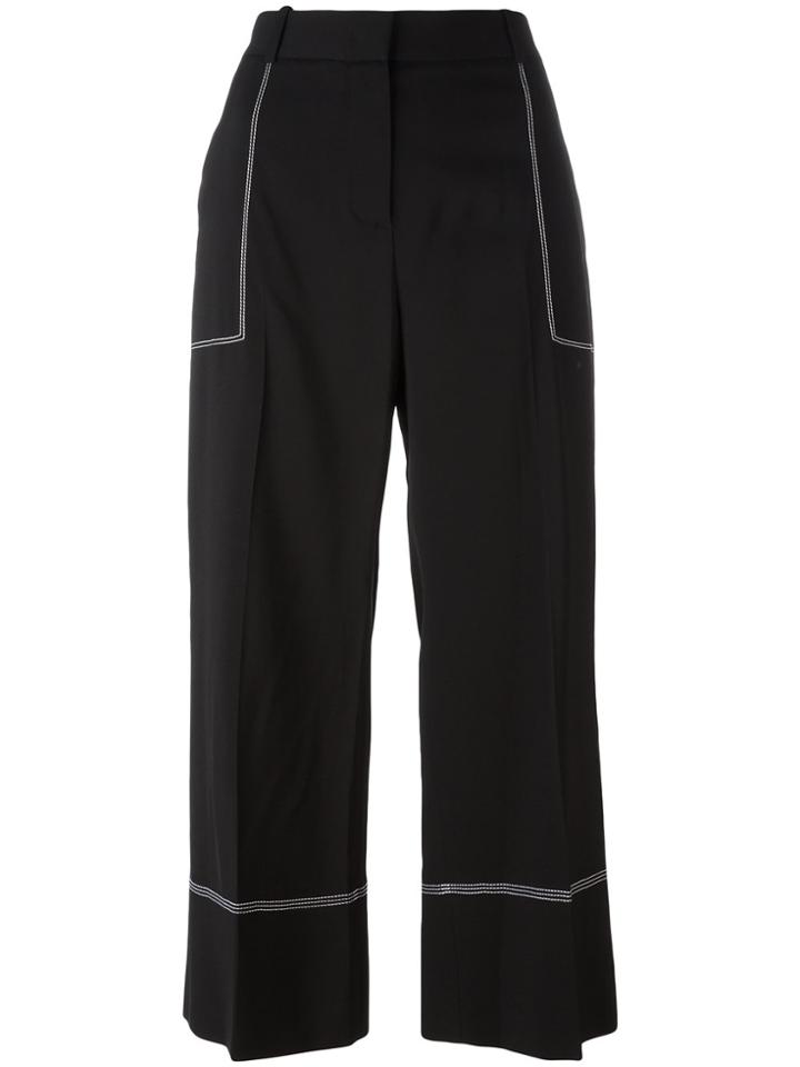 Emilio Pucci Tree Print Cropped Trousers - White