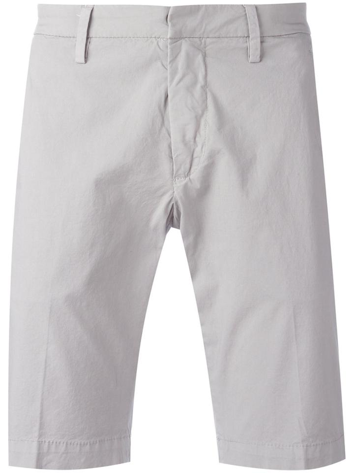 Dondup Chino Shorts, Men's, Size: 34, Grey, Cotton/spandex/elastane