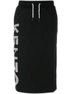 Kenzo Branded Casual Pencil Skirt - Black