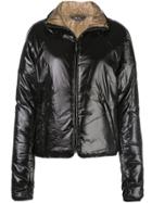 Kassl Editions Wet Look Padded Jacket - Black