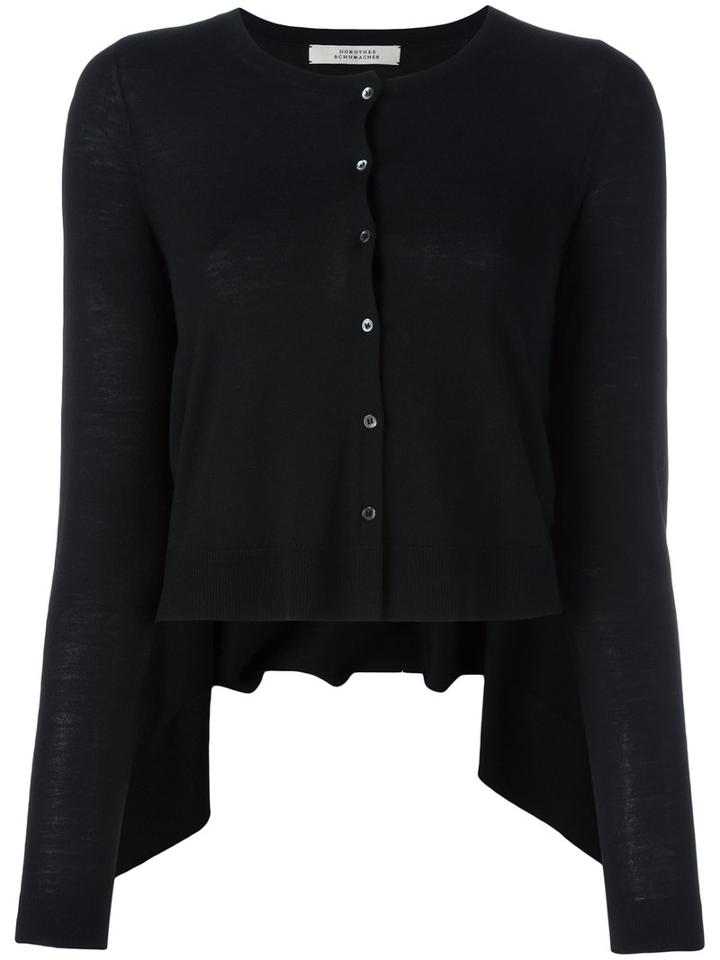 Dorothee Schumacher Button Up Cardigan, Women's, Size: 3, Black, Virgin Wool