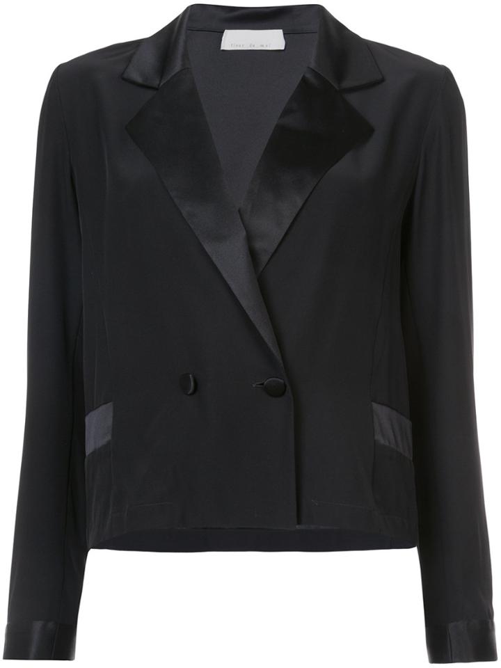 Fleur Du Mal Tailored Fitted Blazer - Black