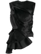 Nina Ricci Draped Asymmetric Top - Black