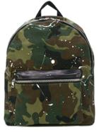 Amiri Camouflage Paint Splatter Backpack - Green
