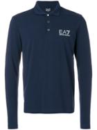 Ea7 Emporio Armani Long Sleeve Polo Shirt - Blue