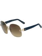 Linda Farrow Python Skin Sunglasses
