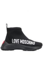 Love Moschino Hi-top Logo Sneakers - Black