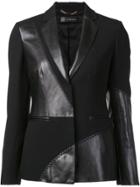 Versace Mixed Material Blazer - Black