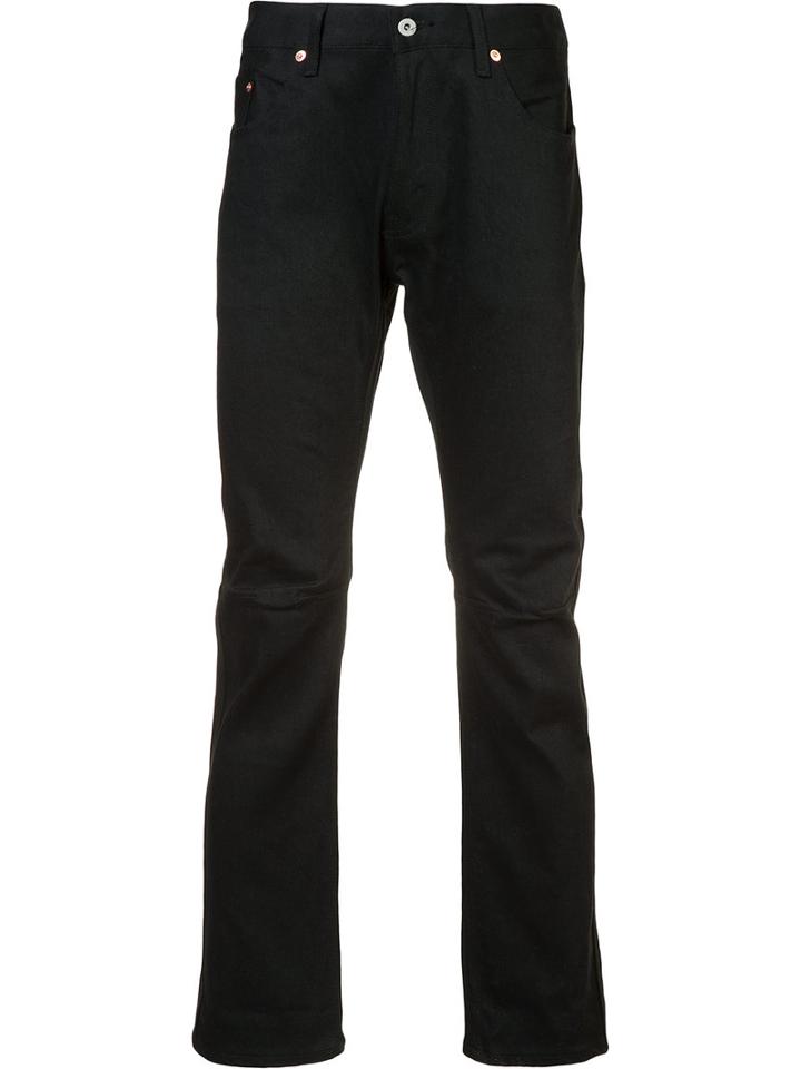 Junya Watanabe Comme Des Garçons Straight-leg Jeans, Men's, Size: Large, Black, Cotton/polyurethane