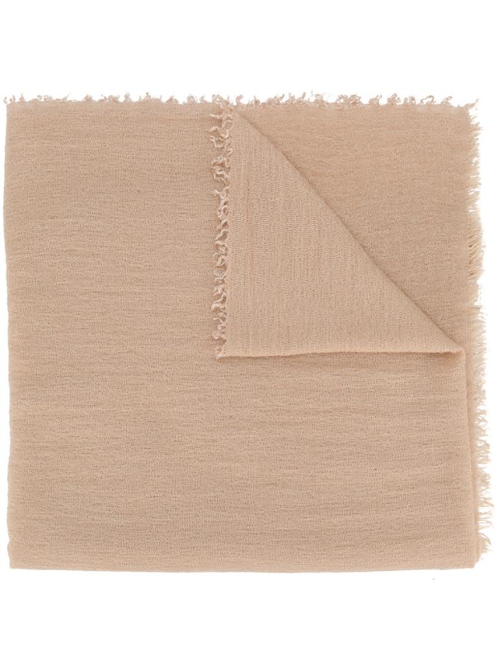 Faliero Sarti Frayed Scarf - Nude & Neutrals