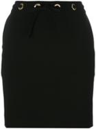 Kenzo Drawstring Waist Miniskirt, Women's, Size: 38, Black, Triacetate/polyester