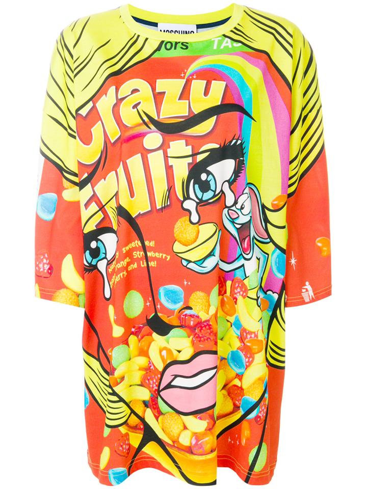 Moschino Crazy Fruit T-shirt Dress - Multicolour