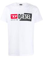 Diesel Dual Logo Print T-shirt - White