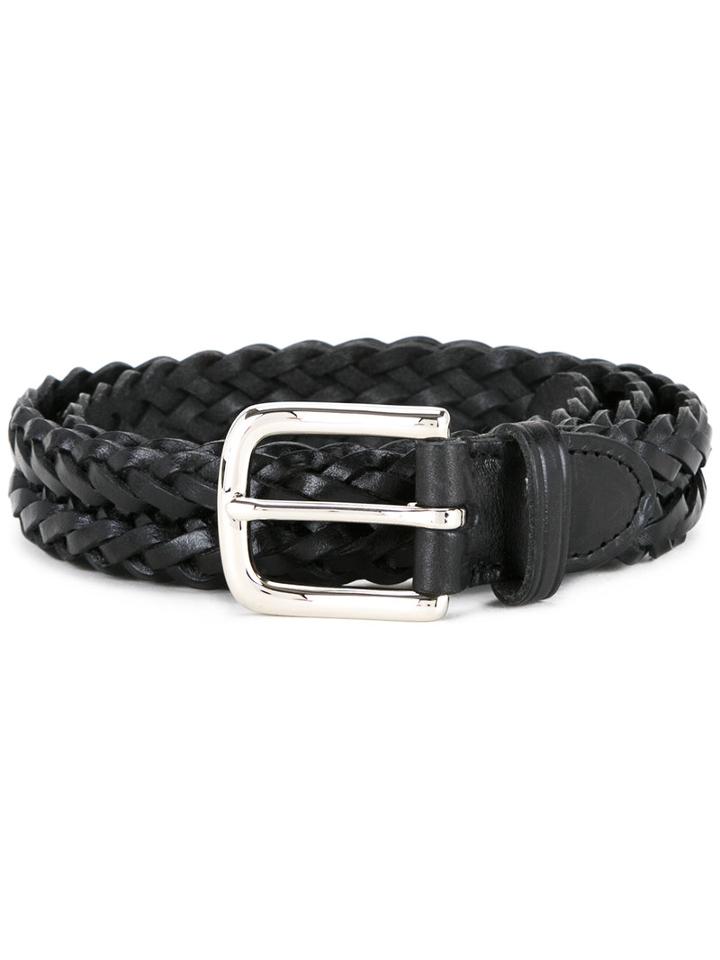 Whitehouse Cox Braided Belt, Men's, Size: 105, Black, Calf Leather