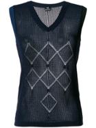 Ps By Paul Smith V-neck Knit Jumper - Blue