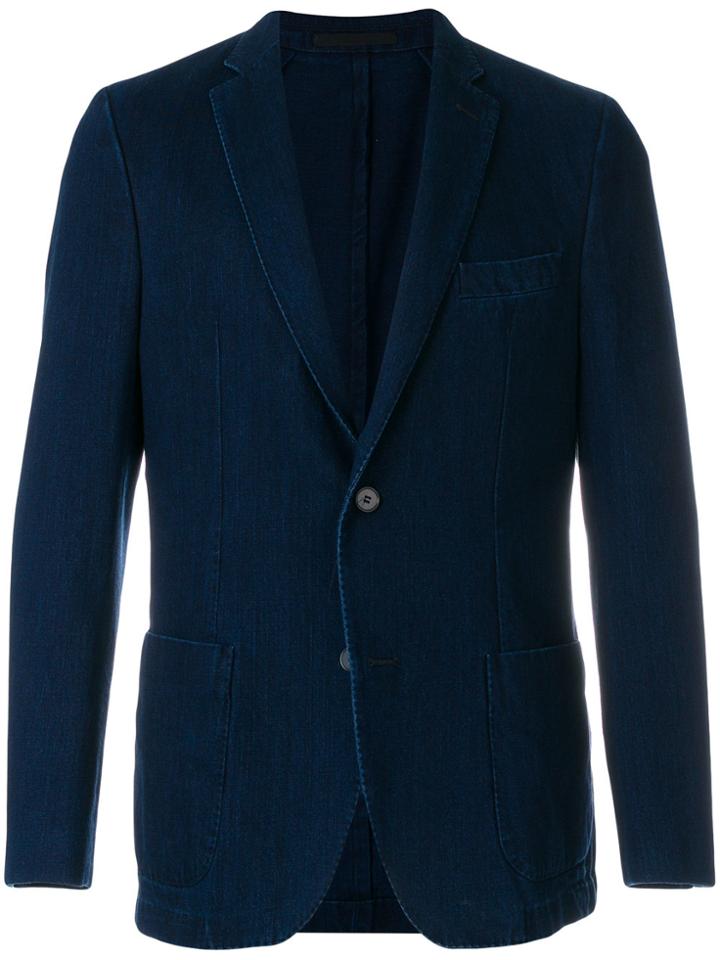 Officine Generale Denim Blazer - Blue