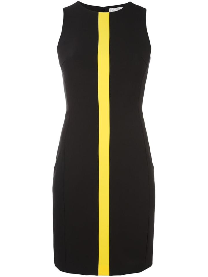 Versace Collection Contrast Stripe Dress, Women's, Size: 42, Black, Polyester/spandex/elastane/viscose