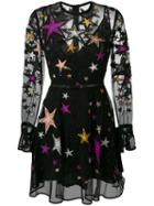 Elie Saab - Star Embellished Dress - Women - Silk/polyamide - 38, Black, Silk/polyamide