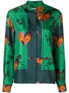 Odeeh Print Buttoned Shirt - Green