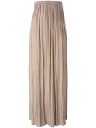 Lanvin Pleated Maxi Skirt, Women's, Size: 40, Nude/neutrals, Polyester