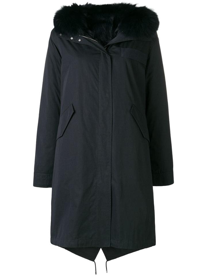 Yves Salomon Army Fox Fur Parka - Blue