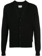 Maison Margiela Elbow-patch Knitted Cardigan - Black
