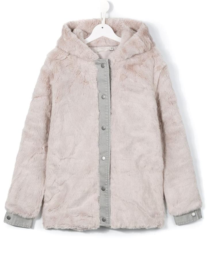 Stella Mccartney Kids 'treasure' Faux Fur Coat, Girl's, Size: 14 Yrs, Pink/purple