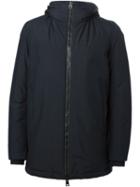 Herno Hooded Padded Coat, Men's, Size: 52, Blue, Polyester/polytetrafluoroethylene (ptfe)/polyamide/feather Down