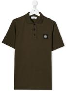 Stone Island Junior Teen Logo Patch Polo Shirt - Green