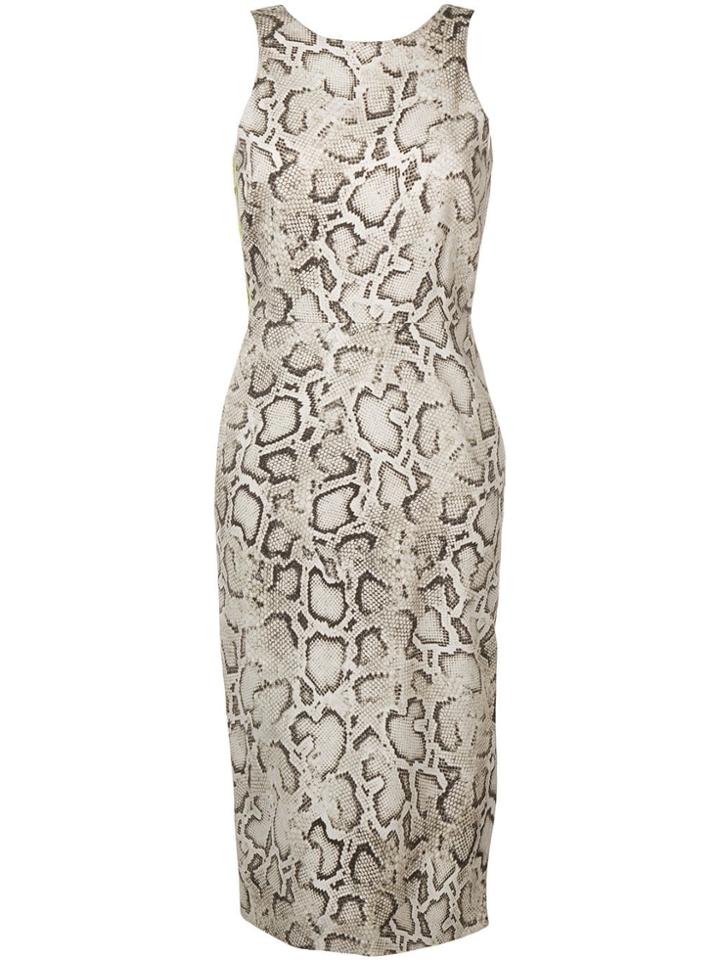 Pinko Python Print Fitted Dress - Neutrals