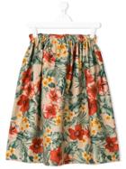 La Bottega Di Giorgia Teen Floral-print Skirt - Nude & Neutrals