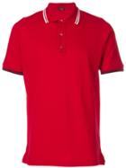 Kiton Striped Collar Polo Shirt - Red