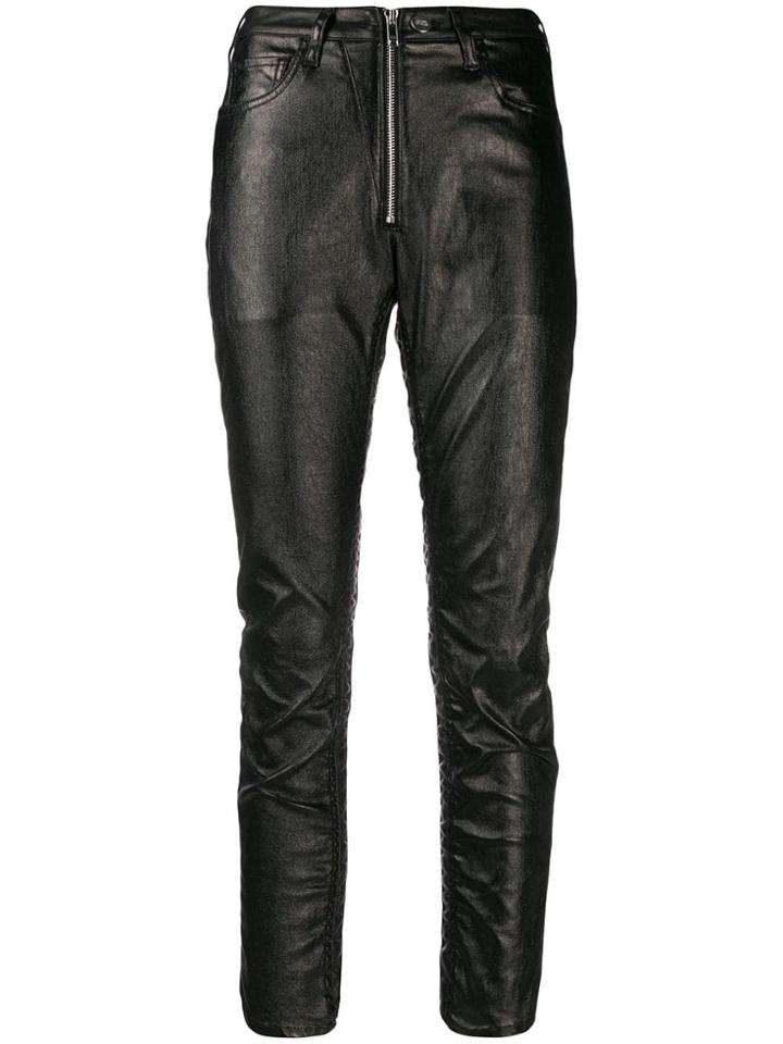 Marcelo Burlon County Of Milan Shiny Biker Trousers - Black