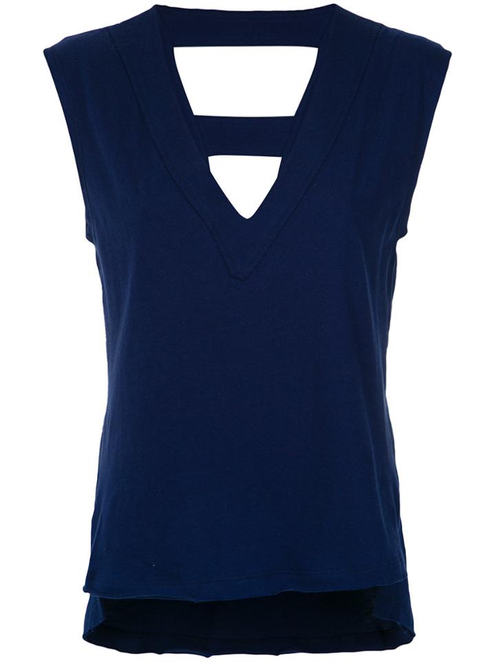 Andrea Bogosian Cut Out Tank Top - Blue